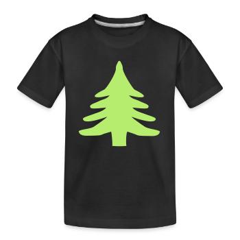 Tannenbaum - Kinder Premium Bio T-Shirt - Schwarz - Vorne