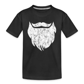 Moustaches barbe moustache hipster - T-shirt bio Premium Enfant - noir - Devant