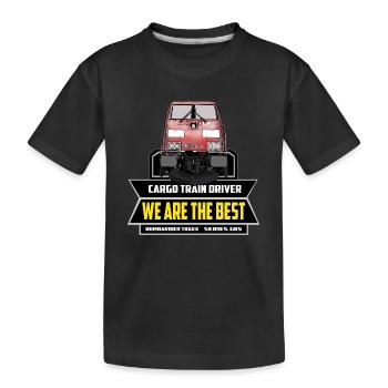 Chauffeur de train de fret - Zugführer Baureihe 185 - T-shirt bio Premium Enfant - noir - Devant