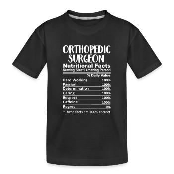 Orthopedic Surgeon Medical Doctor Specialist - Kids' Premium Organic T-Shirt - black - Front