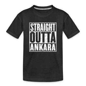 Straight Outta Ankara Jahrgang - Kinder Premium Bio T-Shirt - Schwarz - Vorne