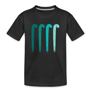 Bâtons de hockey sur gazon Joueur de hockey vintage - T-shirt bio Premium Enfant - noir - Devant