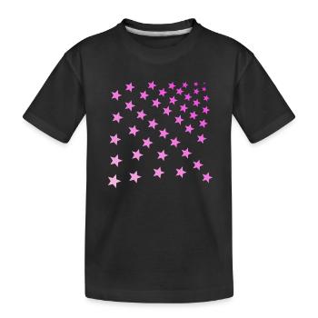 Étoile rose rose rose idée cadeau - T-shirt bio Premium Enfant - noir - Devant