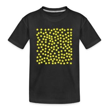 Idée cadeau étoiles jaunes jaune - T-shirt bio Premium Enfant - noir - Devant