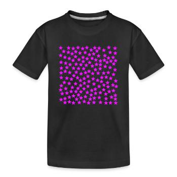 Idée cadeau étoiles roses rose - T-shirt bio Premium Enfant - noir - Devant