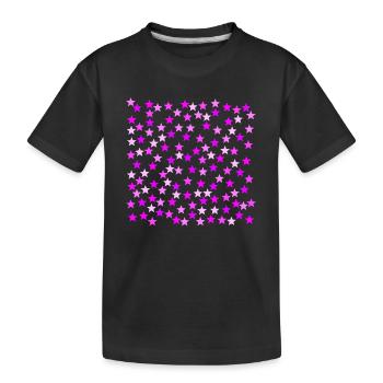Étoiles Rose Rose Rose Idée Cadeau Rose - T-shirt bio Premium Enfant - noir - Devant