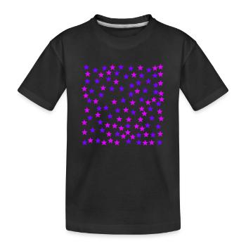 Rose violet violet étoiles étoiles idée cadeau - T-shirt bio Premium Enfant - noir - Devant