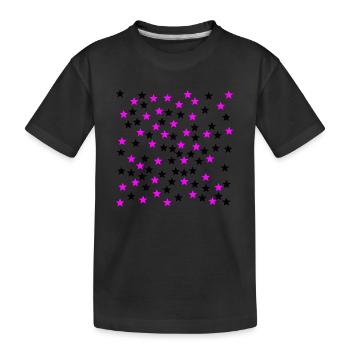 Star Pink Black Star Gift Idea - Kids' Premium Organic T-Shirt - black - Front