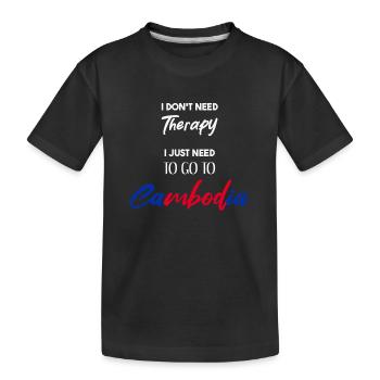 Cambodge Idée Cadeau Cambodge Citation Voyage - T-shirt bio Premium Enfant - noir - Devant