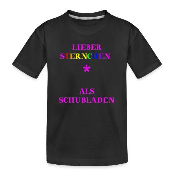 Lieber Sternchen als Schubladen Geschenkidee - Kinder Premium Bio T-Shirt - Schwarz - Vorne