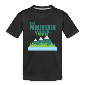 La montagne - T-shirt bio Premium Enfant - noir - Devant