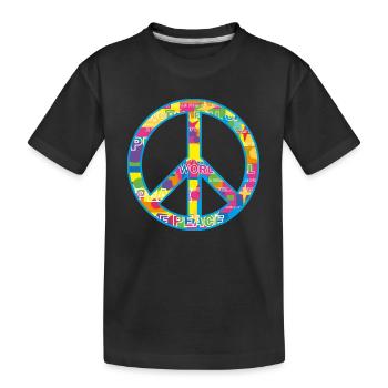 Peace / peace symbol - Kids' Premium Organic T-Shirt - black - Front