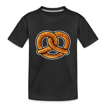 Brezel Bayern - Kinder Premium Bio T-Shirt - Schwarz - Vorne