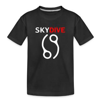 Skydive Pin 69 Blanc - T-shirt bio Premium Enfant - noir - Devant