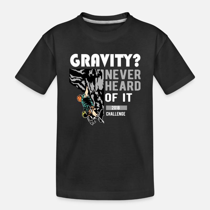 Rock Climbing Bergsteigen Klettern - Kinder Premium Bio T-Shirt - Schwarz