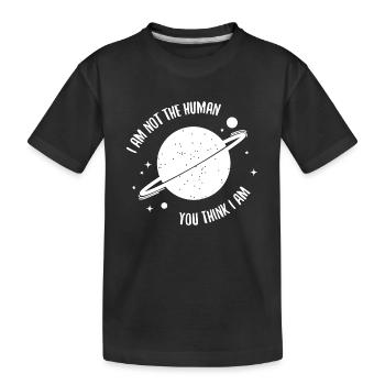 Space Planet Gift L'astronaute De Saturne Ufo Moon - T-shirt bio Premium Enfant - noir - Devant