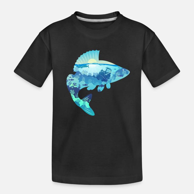 Basse perche - T-shirt bio Premium Enfant - noir