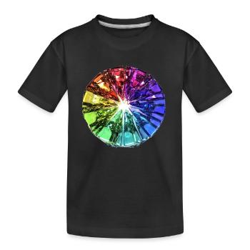 Pierre colorée - T-shirt bio Premium Enfant - noir - Devant