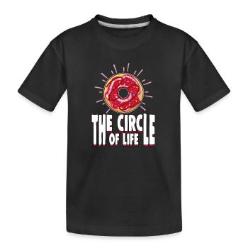 Cool chemise beignet 'le cercle de la vie' - T-shirt bio Premium Enfant - noir - Devant