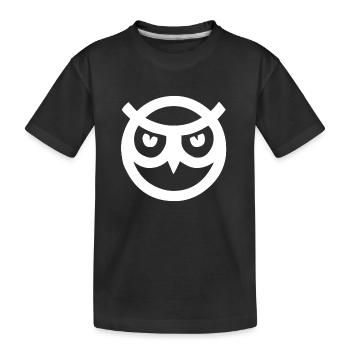 Böse Eule - Kinder Premium Bio T-Shirt - Schwarz - Vorne