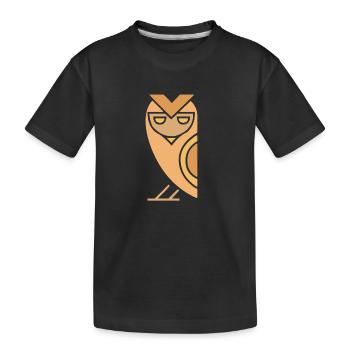 Hibou égyptien - T-shirt bio Premium Enfant - noir - Devant