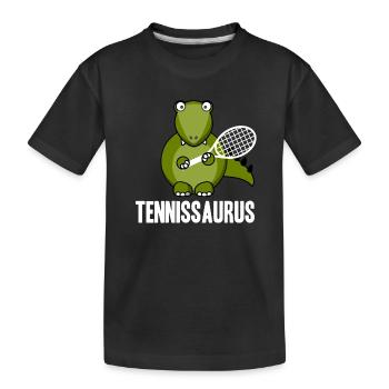 Dinosaure Tennis T-Rex Idée cadeau - T-shirt bio Premium Enfant - noir - Devant