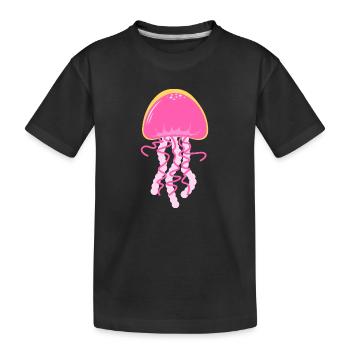 Méduse cadeau méduses mer animaux vacances plage - T-shirt bio Premium Enfant - noir - Devant
