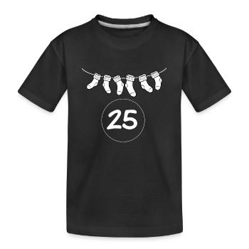 Old Sock sock wreath 25 - Kids' Premium Organic T-Shirt - black - Front