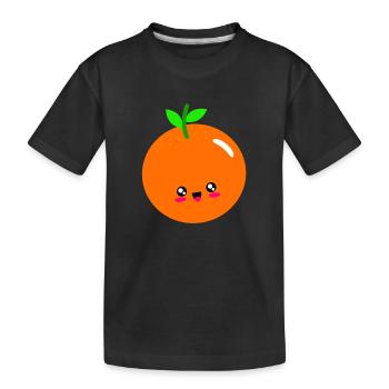 orange - T-shirt bio Premium Enfant - noir - Devant
