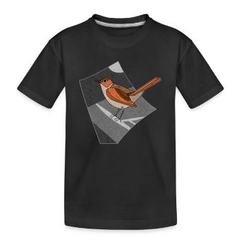 Oiseau rossignol - T-shirt bio Premium Enfant - noir - Devant