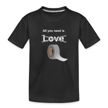 Ich liebe Duct Tape - Kinder Premium Bio T-Shirt - Schwarz - Vorne