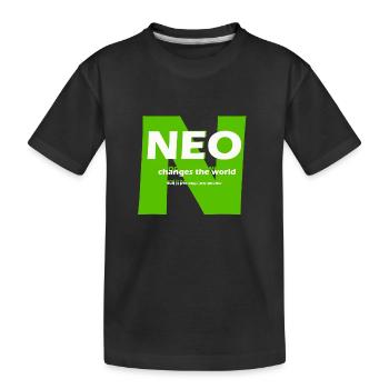 Neo changes the world - Kids' Premium Organic T-Shirt - black - Front