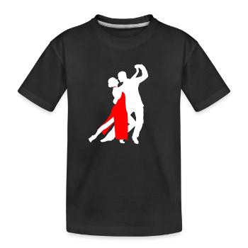 Danse Tango danse couple logo - T-shirt bio Premium Enfant - noir - Devant