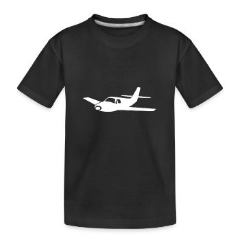 flugzeug - Kinder Premium Bio T-Shirt - Schwarz - Vorne