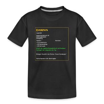Legendärer Hundepapa Legendär Hund Tiere - Kinder Premium Bio T-Shirt - Schwarz - Vorne