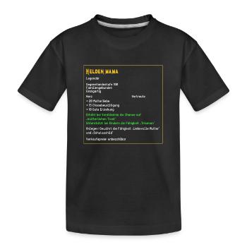 Legendäre Heldenmama Legendär Mama Mutter Mami - Kinder Premium Bio T-Shirt - Schwarz - Vorne