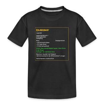 Legendaeres Heldenbaby Legendaer Baby Held PC Zock - Kinder Premium Bio T-Shirt - Schwarz - Vorne