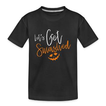 Halloween Kürbis Geschenk Laterne Süßes Saures - Kinder Premium Bio T-Shirt - Schwarz - Vorne