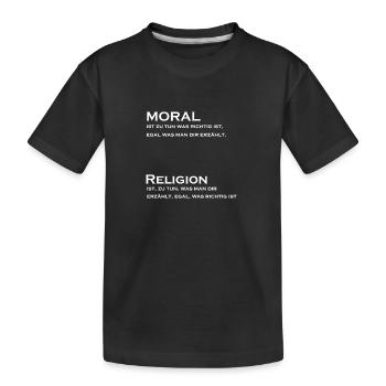 Moral vs Religion - Kinder Premium Bio T-Shirt - Schwarz - Vorne