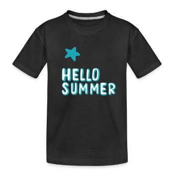 Bonjour l'été - T-shirt bio Premium Enfant - noir - Devant