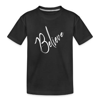 Glauben - Kinder Premium Bio T-Shirt - Schwarz - Vorne