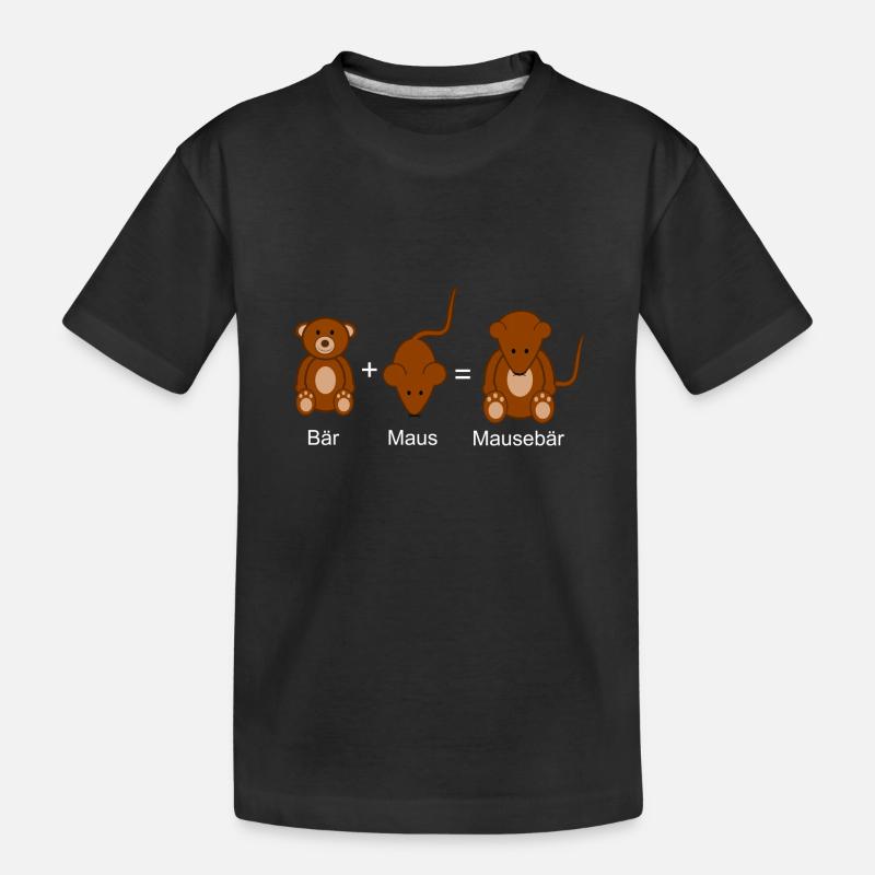 Mausebär - Kinder Premium Bio T-Shirt - Schwarz