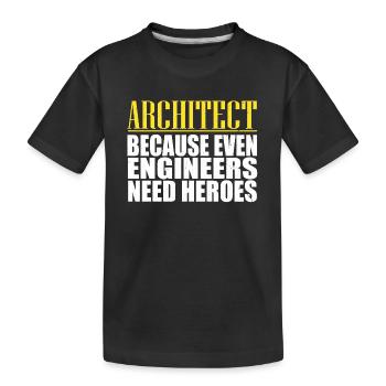 Architekt - Kinder Premium Bio T-Shirt - Schwarz - Vorne
