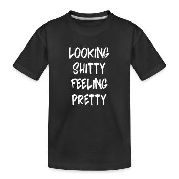 Say funny sayings - Kids' Premium Organic T-Shirt - black - Front
