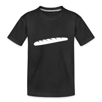 Baguette logo gift - Kids' Premium Organic T-Shirt - black - Front