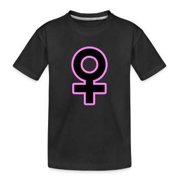 Symbole féminin Symbole de Vénus - T-shirt bio Premium Enfant - noir - Devant