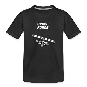 Raumfahrt Astronaut Satellit Universum Weltall - Kinder Premium Bio T-Shirt - Schwarz - Vorne