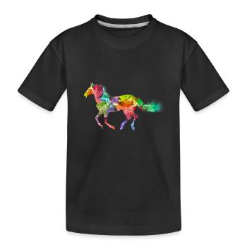 Cheval Couleur - T-shirt bio Premium Enfant - noir - Devant