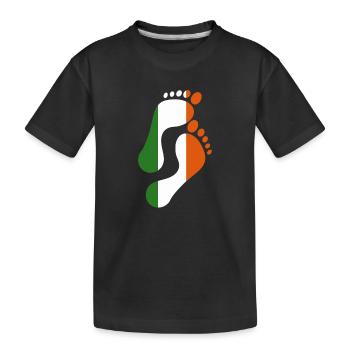Irlande Empreinte drapeau - T-shirt bio Premium Enfant - noir - Devant