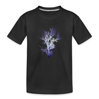 Space Baum - Kinder Premium Bio T-Shirt - Schwarz - Vorne
